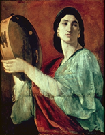 Miriam with tambourine